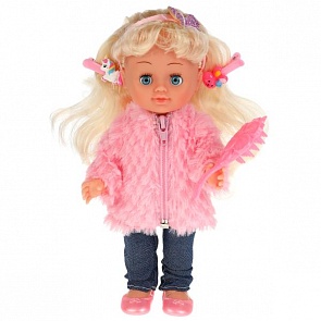 Интерактивная кукла Олеся АБВГДЙКА песня с расческой и 2 заколками (Карапуз, Y25D-POLI-27-35120 24)